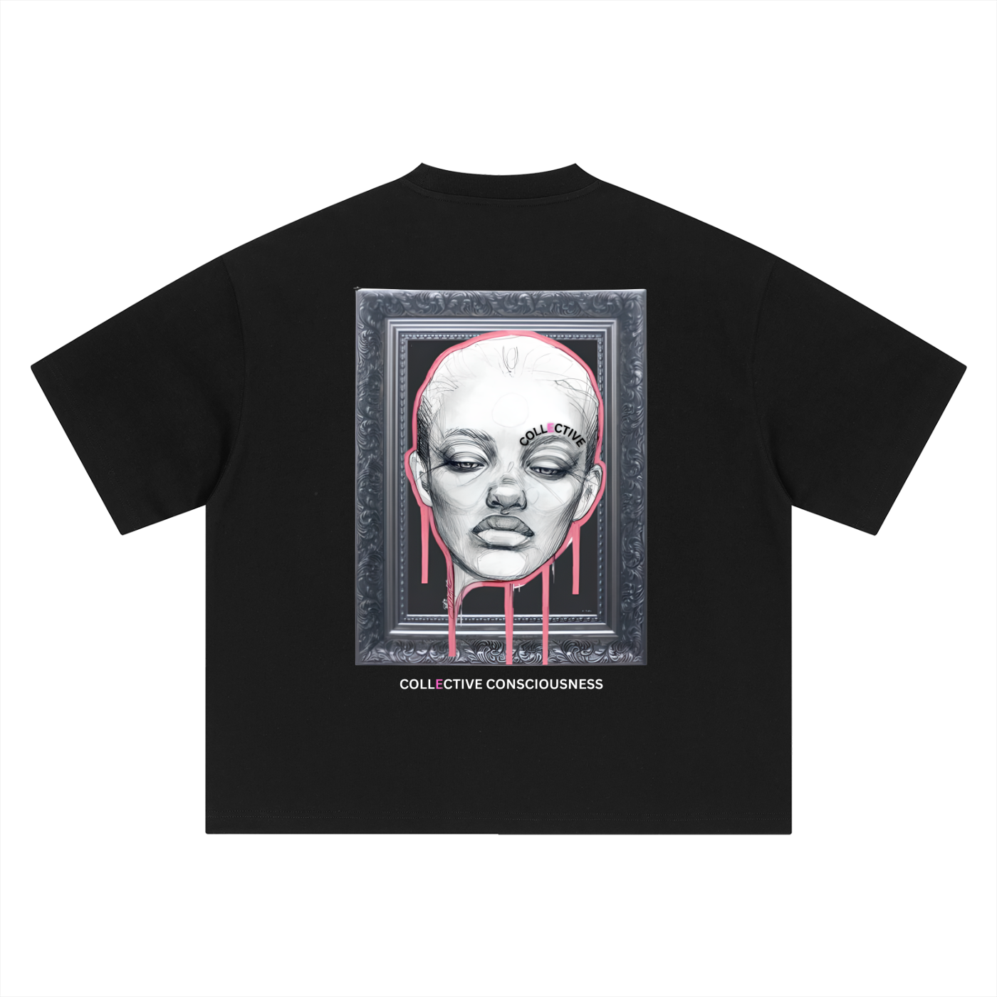 Collective Consciousness Boxy Oversized T-Shirt — back view, oversized fit UK streetwear
