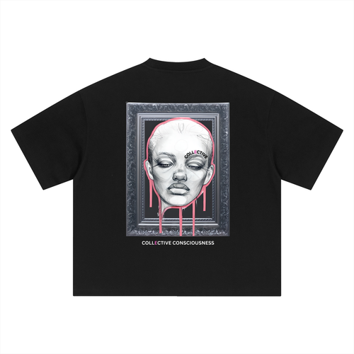 Collective Consciousness Boxy Oversized T-Shirt — back view, oversized fit UK streetwear