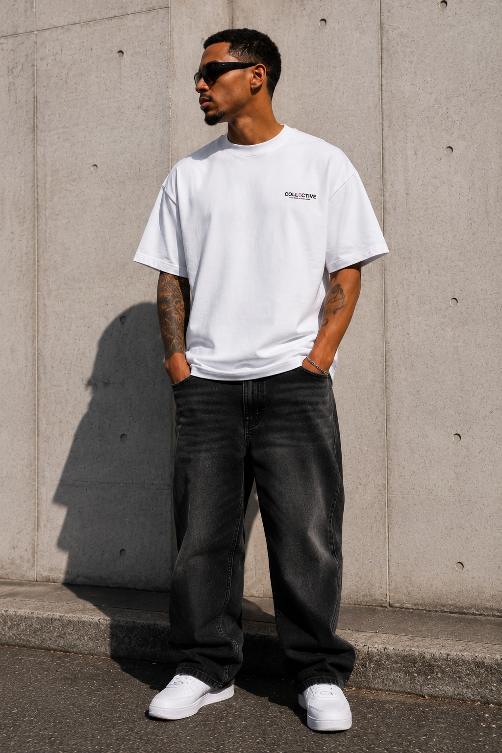 Collective Vol 1 Boxy Oversized T-Shirt (White)
