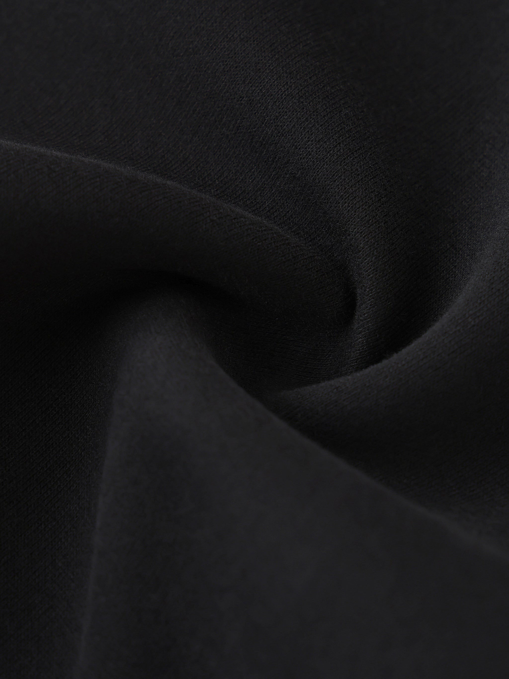 Close-up of dark gray fabric with folds